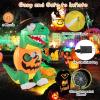 imageGoplus 6 FT Inflatable Pumpkin Dinosaur Blow up Yard Decoration with Builtin LED Lights ampamp Witch Hat Halloween Inflatable Decoration with Stakes Tethers ampamp Sandbag for Garden Yard ampamp Lawn