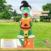 imageGoplus 6 FT Inflatable Pumpkin Dinosaur Blow up Yard Decoration with Builtin LED Lights ampamp Witch Hat Halloween Inflatable Decoration with Stakes Tethers ampamp Sandbag for Garden Yard ampamp Lawn