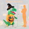 imageGoplus 6 FT Inflatable Pumpkin Dinosaur Blow up Yard Decoration with Builtin LED Lights ampamp Witch Hat Halloween Inflatable Decoration with Stakes Tethers ampamp Sandbag for Garden Yard ampamp Lawn