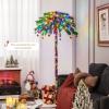 imageGoplus 6 FT PreLit Palm Tree Christmas Tree Artificial Lighted Palm Tree with 210 MultiColor LED Lights Metal Base Nonflammable 100 New PVC Tropical Xmas Tree for Home Office Holiday DecorMulticolor