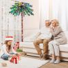 imageGoplus 6 FT PreLit Palm Tree Christmas Tree Artificial Lighted Palm Tree with 210 MultiColor LED Lights Metal Base Nonflammable 100 New PVC Tropical Xmas Tree for Home Office Holiday DecorMulticolor