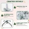 imageGoplus 6FT Snow Flocked Christmas Tree Hinged Pine Tree Artificial Premium PVC NeedlesSolid Metal Stand Xmas Full Tree for Indoor and OutdoorPrelit