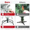 imageGoplus 6FT Snow Flocked Christmas Tree Hinged Pine Tree Artificial Premium PVC NeedlesSolid Metal Stand Xmas Full Tree for Indoor and OutdoorUnlit