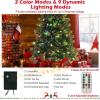 imageGoplus 6ft Artificial PreLit Christmas Tree 3MinuteSetup Hinged Full Xmas Tree with 260 MultiColor LED Lights 666 Branch Tips Foldable Metal Stand for Indoor Home Office DecorGreen With Red Berries