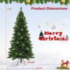 imageGoplus 6ft Artificial PreLit Christmas Tree 3MinuteSetup Hinged Full Xmas Tree with 260 MultiColor LED Lights 666 Branch Tips Foldable Metal Stand for Indoor Home Office DecorGreen With Red Berries