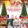 imageGoplus 6ft Artificial PreLit Christmas Tree 3MinuteSetup Hinged Full Xmas Tree with 260 MultiColor LED Lights 666 Branch Tips Foldable Metal Stand for Indoor Home Office DecorGreen With Red Berries