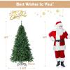 imageGoplus 6ft Artificial PreLit Christmas Tree 3MinuteSetup Hinged Full Xmas Tree with 260 MultiColor LED Lights 666 Branch Tips Foldable Metal Stand for Indoor Home Office DecorGreen