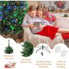 imageGoplus 6ft Artificial PreLit Christmas Tree 3MinuteSetup Hinged Full Xmas Tree with 260 MultiColor LED Lights 666 Branch Tips Foldable Metal Stand for Indoor Home Office DecorGreen
