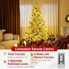 imageGoplus 75ft PreLit Artificial Christmas Tree Hinged Xmas Tree with 360 Quick Power Connector 530 Multicolor ampamp Warm White LED Lights 9 Modes 1086 Pine Needles ampamp PVC Tips Home Office Decoration