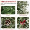 imageGoplus 75ft PreLit Artificial Christmas Tree Hinged Xmas Tree with 360 Quick Power Connector 530 Multicolor ampamp Warm White LED Lights 9 Modes 1086 Pine Needles ampamp PVC Tips Home Office Decoration