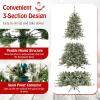 imageGoplus 75ft PreLit Artificial Christmas Tree Hinged Xmas Tree with 360 Quick Power Connector 530 Multicolor ampamp Warm White LED Lights 9 Modes 1086 Pine Needles ampamp PVC Tips Home Office Decoration