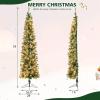 imageGoplus 7ft PreLit HalfShape Christmas Tree Artificial Xmas Tree W 403 Branch Tips 150 Warm White Lights Folding Metal Stand PVC ampamp Pine Needles for Indoor Office Home Party Holiday Decor