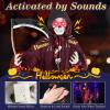 imageGoplus 8 Ft Halloween Animatronics Sound ampamp Touch Activated Grim Reaper with Sickle Glowing LED Eyes ampamp Scary Voices Standing Halloween Decoration Move Prop for Yard Garden Party Haunted House