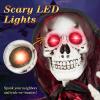 imageGoplus 8 Ft Halloween Animatronics Sound ampamp Touch Activated Grim Reaper with Sickle Glowing LED Eyes ampamp Scary Voices Standing Halloween Decoration Move Prop for Yard Garden Party Haunted House