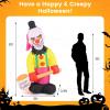 imageGoplus 8 Ft Halloween Inflatables Giant Blow up Halloween Clown Decorations with Moving Head Red Eyes and Builtin LED Lights Outdoor Halloween Decorations for Lawn Yard Garden Patio Indoors