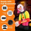 imageGoplus 8 Ft Halloween Inflatables Giant Blow up Halloween Clown Decorations with Moving Head Red Eyes and Builtin LED Lights Outdoor Halloween Decorations for Lawn Yard Garden Patio Indoors