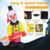 imageGoplus 8 Ft Halloween Inflatables Giant Blow up Halloween Clown Decorations with Moving Head Red Eyes and Builtin LED Lights Outdoor Halloween Decorations for Lawn Yard Garden Patio Indoors
