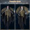 imageGoplus 82 FT Halloween Standing Witch Poseable Halloween Animatronic Prop with Light up Eyes Sounds ampamp Movements LifeSize Animated Winged Witch for Haunted House Garden Yard Sound Activated