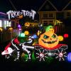 imageGoplus 9 FT Halloween Inflatable Outdoor Decoration Blow up Grim Reaper Driving Pumpkin Carriage with Skeleton Dragon ampamp Skull Wheels Builtin LED Lights Holiday Decorations for Garden Yard ampamp Lawn