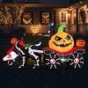 imageGoplus 9 FT Halloween Inflatable Outdoor Decoration Blow up Grim Reaper Driving Pumpkin Carriage with Skeleton Dragon ampamp Skull Wheels Builtin LED Lights Holiday Decorations for Garden Yard ampamp Lawn