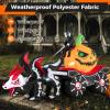 imageGoplus 9 FT Halloween Inflatable Outdoor Decoration Blow up Grim Reaper Driving Pumpkin Carriage with Skeleton Dragon ampamp Skull Wheels Builtin LED Lights Holiday Decorations for Garden Yard ampamp Lawn