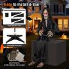 imageGoplus Animatronic Sitting Skeleton  Halloween Animated Moving Reaper With Light Up Eyes Motion ampamp Sound Activated Props for Indoor Outdoor Lawn Yard Patio
