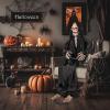 imageGoplus Animatronic Sitting Skeleton  Halloween Animated Moving Reaper With Light Up Eyes Motion ampamp Sound Activated Props for Indoor Outdoor Lawn Yard Patio