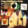imageGoplus Halloween Light Up Family Ghosts 4 PCS LED Glowing Halloween Ghosts Lifesize Standing Family Ghosts for Yard Garden Lawn Festival Holiday Party