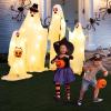 imageGoplus Halloween Light Up Family Ghosts 4 PCS LED Glowing Halloween Ghosts Lifesize Standing Family Ghosts for Yard Garden Lawn Festival Holiday Party