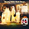 imageGoplus Halloween Light Up Family Ghosts 4 PCS LED Glowing Halloween Ghosts Lifesize Standing Family Ghosts for Yard Garden Lawn Festival Holiday Party