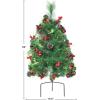 imageGoplus Set of 2 29quot Outdoor Pathway Christmas Trees Battery Operated PreLit Artificial Xmas Trees with 30 Warm White LED Lights 8 Flash Modes Pine Trees for Porch Driveway Yard Garden Decor