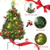 imageGoplus Set of 2 29quot Outdoor Pathway Christmas Trees Battery Operated PreLit Artificial Xmas Trees with 30 Warm White LED Lights 8 Flash Modes Pine Trees for Porch Driveway Yard Garden Decor