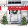 imageGoplus Set of 2 29quot Outdoor Pathway Christmas Trees Battery Operated PreLit Artificial Xmas Trees with 30 Warm White LED Lights 8 Flash Modes Pine Trees for Porch Driveway Yard Garden Decor
