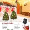 imageGoplus Set of 2 29quot Outdoor Pathway Christmas Trees Battery Operated PreLit Artificial Xmas Trees with 30 Warm White LED Lights 8 Flash Modes Pine Trees for Porch Driveway Yard Garden Decor