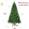 imageGoplus White Artificial Christmas Tree 6ft Premium Unlit Hinged Spruce Full Tree with 1000 Branch Tips and Metal Stand Easy Assembly for Indoor and Outdoor UseGreen
