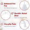 imageGoplus White Artificial Christmas Tree 6ft Premium Unlit Hinged Spruce Full Tree with 1000 Branch Tips and Metal Stand Easy Assembly for Indoor and Outdoor UseWhite