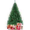 imageGoplus White Artificial Christmas Tree 6ft Premium Unlit Hinged Spruce Full Tree with 1000 Branch Tips and Metal Stand Easy Assembly for Indoor and Outdoor UseGreen