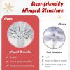 imageGoplus White Artificial Christmas Tree 6ft Premium Unlit Hinged Spruce Full Tree with 1000 Branch Tips and Metal Stand Easy Assembly for Indoor and Outdoor UseWhite