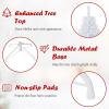 imageGoplus White Artificial Christmas Tree 6ft Premium Unlit Hinged Spruce Full Tree with 1000 Branch Tips and Metal Stand Easy Assembly for Indoor and Outdoor UseWhite