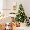 imageGoplus White Artificial Christmas Tree 6ft Premium Unlit Hinged Spruce Full Tree with 1000 Branch Tips and Metal Stand Easy Assembly for Indoor and Outdoor UseGreen