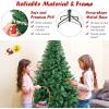 imageGoplus White Artificial Christmas Tree 6ft Premium Unlit Hinged Spruce Full Tree with 1000 Branch Tips and Metal Stand Easy Assembly for Indoor and Outdoor UseGreen
