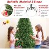 imageGoplus White Artificial Christmas Tree 6ft Premium Unlit Hinged Spruce Full Tree with 1000 Branch Tips and Metal Stand Easy Assembly for Indoor and Outdoor UseGreen