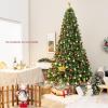 imageGoplus White Artificial Christmas Tree 6ft Premium Unlit Hinged Spruce Full Tree with 1000 Branch Tips and Metal Stand Easy Assembly for Indoor and Outdoor UseGreen