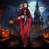 imageGoplus 8 Ft Halloween Animatronics Sound ampamp Touch Activated Grim Reaper with Sickle Glowing LED Eyes ampamp Scary Voices Standing Halloween Decoration Move Prop for Yard Garden Party Haunted House
