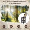 imageGoplus 16 Globe Wine Bar Stand 16th Century Italian Replica Wine Cabinet with Wheels Rustic Wood Liquor Bottle Shelf Movable Globe Wine Rack Bar Cart for Dining Room ampamp Living Room Creamy White