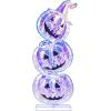 imageGoplus 34 Ft Halloween Decorations Light up Stacked Pumpkins with 150 LED Lights Standing Prismatic Iridescent Decoration Cute Indoor Outdoor Halloween Lighting Decor for Porch Patio Yard Party