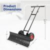 imageGoplus 36 Wide Snow Shovel for Driveway HeavyDuty Metal Snow Plow w 7Position Angled Blade Ergonomic Handle ampamp Rubber Wheels for Efficient Snow Removal Back Saver Snow Plow for Doorway Sidewalk
