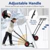 imageGoplus 36 Wide Snow Shovel for Driveway HeavyDuty Metal Snow Plow w 7Position Angled Blade Ergonomic Handle ampamp Rubber Wheels for Efficient Snow Removal Back Saver Snow Plow for Doorway Sidewalk