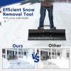 imageGoplus 36 Wide Snow Shovel for Driveway HeavyDuty Metal Snow Plow w 7Position Angled Blade Ergonomic Handle ampamp Rubber Wheels for Efficient Snow Removal Back Saver Snow Plow for Doorway Sidewalk