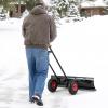 imageGoplus 36 Wide Snow Shovel for Driveway HeavyDuty Metal Snow Plow w 7Position Angled Blade Ergonomic Handle ampamp Rubber Wheels for Efficient Snow Removal Back Saver Snow Plow for Doorway Sidewalk